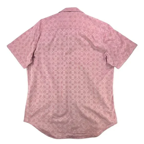 Robert Graham | Red Knowledge Wisdom Faith Short Sleeve Button Up | Size Medium - Picture 5 of 5